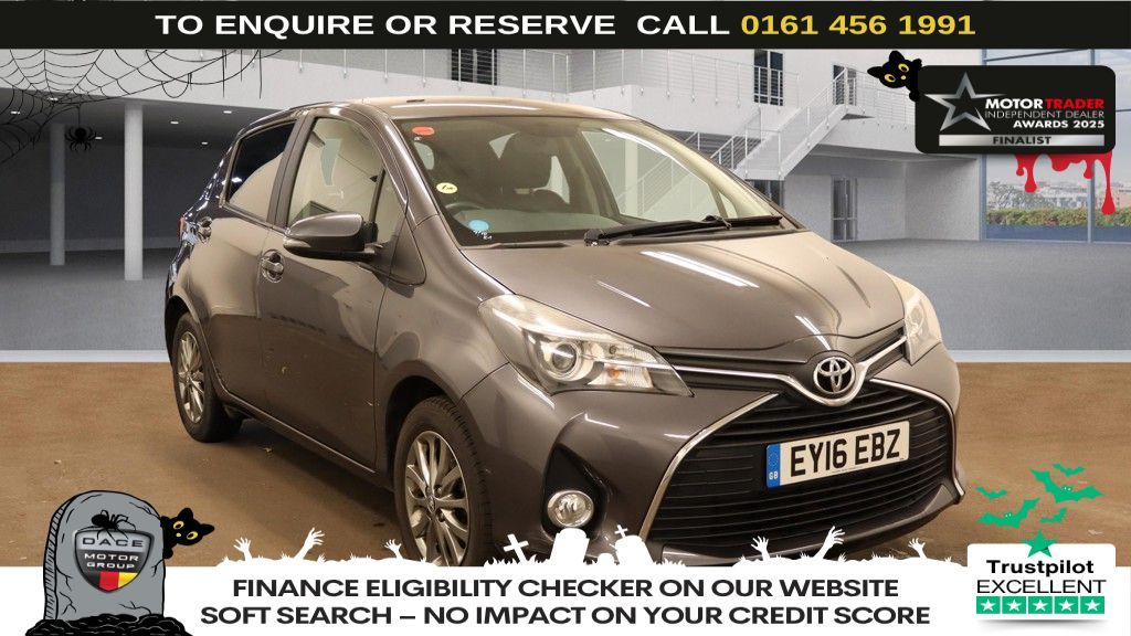 Used 2016 GREY TOYOTA YARIS Hatchback 1.33 Dual VVT-i Icon Hatchback 5dr Petrol Manual Euro 6 (99 ps) (reg. 2016-03-02) for sale in Wilmslow