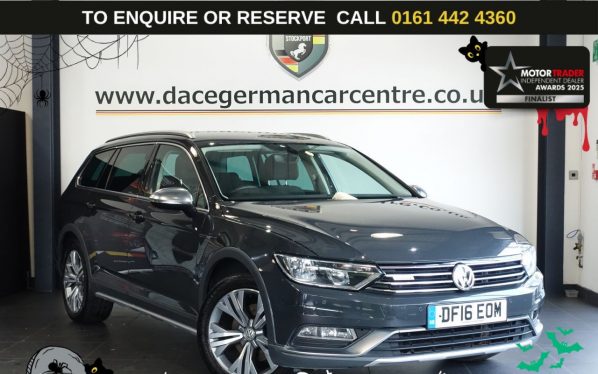 Used 2016 GREY VOLKSWAGEN PASSAT Estate 2.0 TDI BlueMotion Tech Alltrack Estate 5dr Diesel DSG 4Motion Euro 6 (s/s) (190 ps) (reg. 2016-05-23) for sale in Altrincham