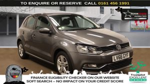 Used 2016 GREY VOLKSWAGEN POLO Hatchback 1.2 TSI BlueMotion Tech Match Hatchback 5dr Petrol DSG Euro 6 (s/s) (90 ps) (reg. 2016-10-14) for sale in Wilmslow