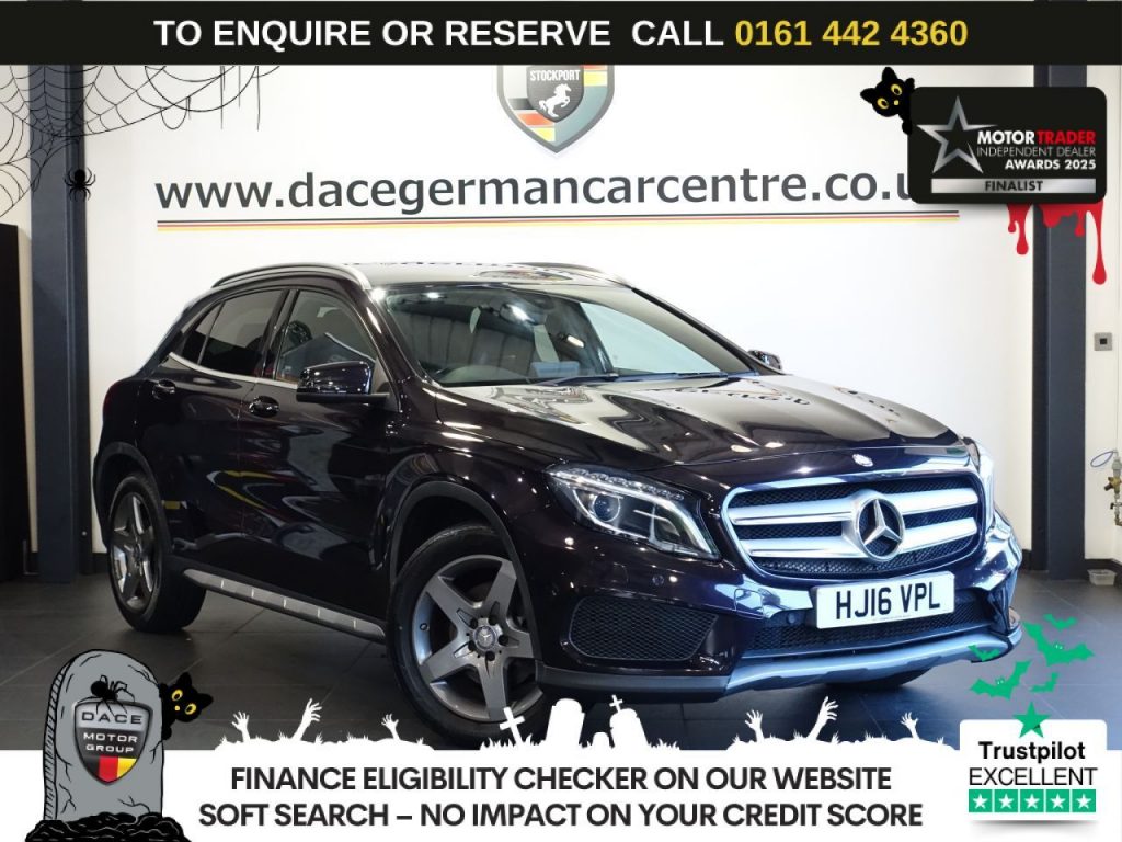 Used 2016 PURPLE MERCEDES-BENZ GLA SUV 2.1 GLA220d AMG Line (Premium) SUV 5dr Diesel 7G-DCT 4MATIC Euro 6 (s/s) (177 ps) (reg. 2016-06-23) for sale in Altrincham