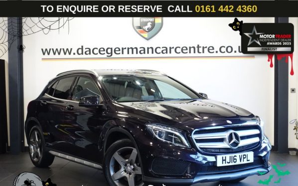 Used 2016 PURPLE MERCEDES-BENZ GLA SUV 2.1 GLA220d AMG Line (Premium) SUV 5dr Diesel 7G-DCT 4MATIC Euro 6 (s/s) (177 ps) (reg. 2016-06-23) for sale in Altrincham