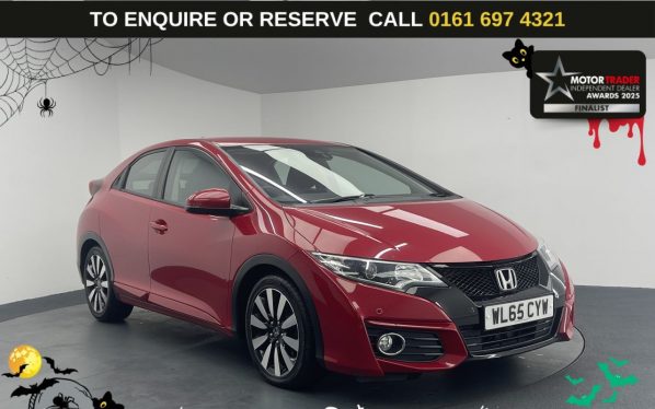 Used 2016 RED HONDA CIVIC Hatchback 1.8 i-VTEC SE Plus Hatchback 5dr Petrol Auto Euro 6 (142 ps) (reg. 2016-01-19) for sale in Manchester
