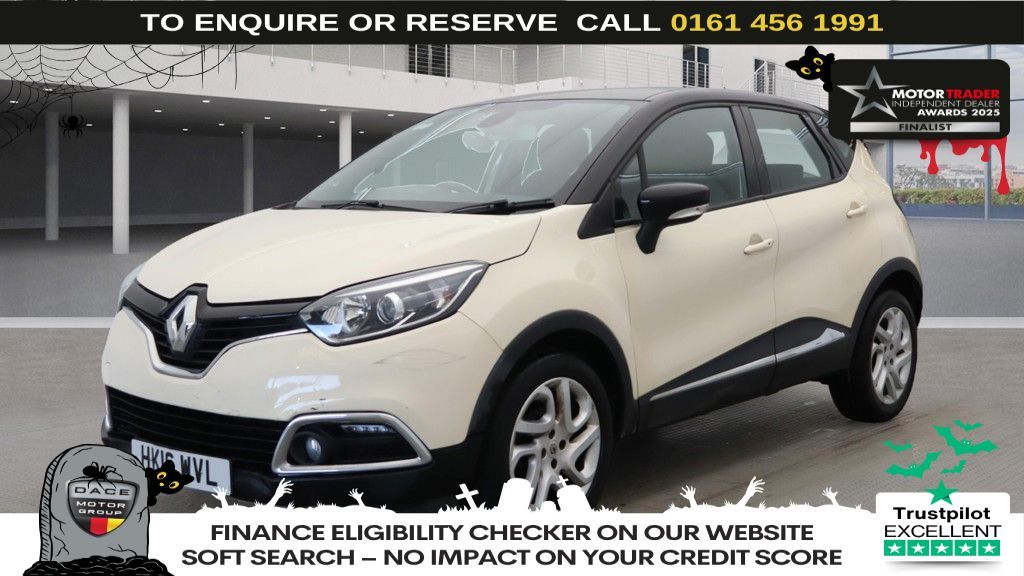 Used 2016 WHITE RENAULT CAPTUR SUV 0.9 TCe ENERGY Dynamique Nav SUV 5dr Petrol Manual Euro 6 (s/s) (90 ps) (reg. 2016-06-22) for sale in Wilmslow