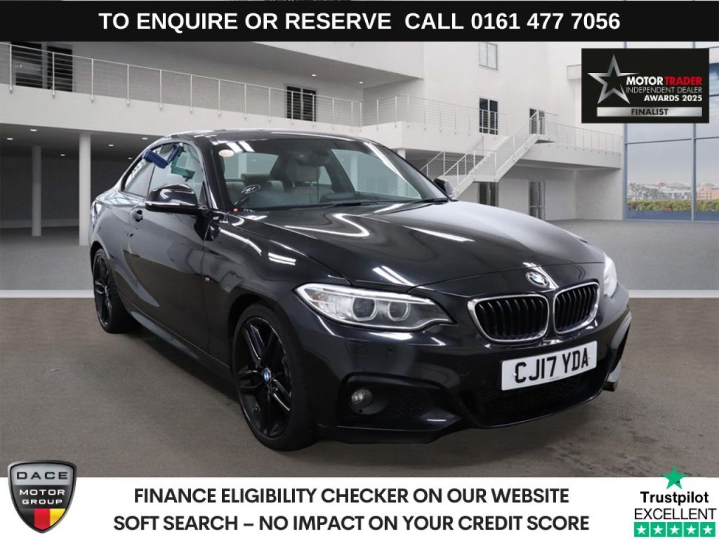 Used 2017 BLACK BMW 2 SERIES Coupe 2.0 220d M Sport Coupe 2dr Diesel Auto Euro 6 (s/s) (190 ps) (reg. 2017-06-29) for sale in Stockport