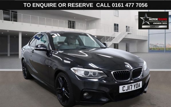 Used 2017 BLACK BMW 2 SERIES Coupe 2.0 220d M Sport Coupe 2dr Diesel Auto Euro 6 (s/s) (190 ps) (reg. 2017-06-29) for sale in Stockport