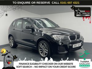 Used 2017 BLACK BMW X3 SUV 2.0 20d M Sport SUV 5dr Diesel Auto xDrive Euro 6 (s/s) (190 ps) (reg. 2017-09-15) for sale in Manchester