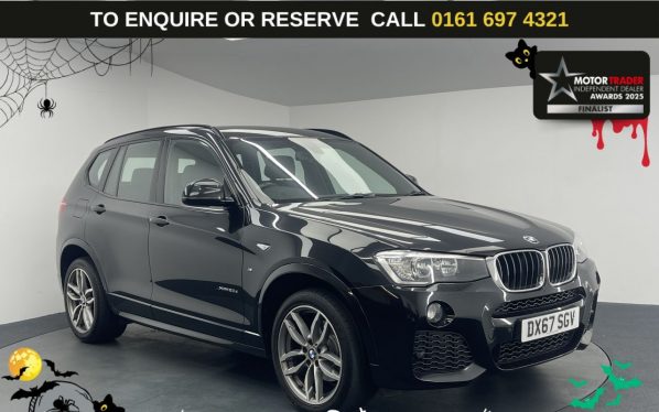Used 2017 BLACK BMW X3 SUV 2.0 20d M Sport SUV 5dr Diesel Auto xDrive Euro 6 (s/s) (190 ps) (reg. 2017-09-15) for sale in Manchester