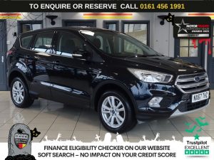 Used 2017 BLACK FORD KUGA SUV 1.5 TDCi Zetec SUV 5dr Diesel Manual Euro 6 (s/s) (120 ps) (reg. 2017-09-18) for sale in Wilmslow