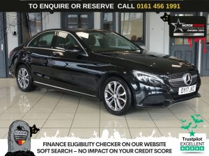 Used 2017 BLACK MERCEDES-BENZ C-CLASS Saloon 1.6 C200d Sport Saloon 4dr Diesel Manual Euro 6 (s/s) (136 ps) (reg. 2017-03-09) for sale in Wilmslow