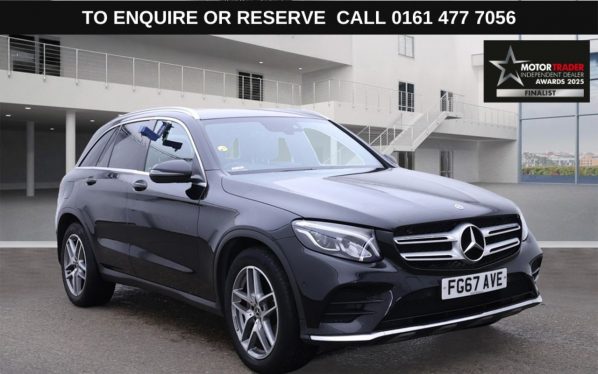 Used 2017 BLACK MERCEDES-BENZ GLC SUV 2.1 GLC220d AMG Line SUV 5dr Diesel G-Tronic 4MATIC Euro 6 (s/s) (170 ps) (reg. 2017-09-20) for sale in Stockport