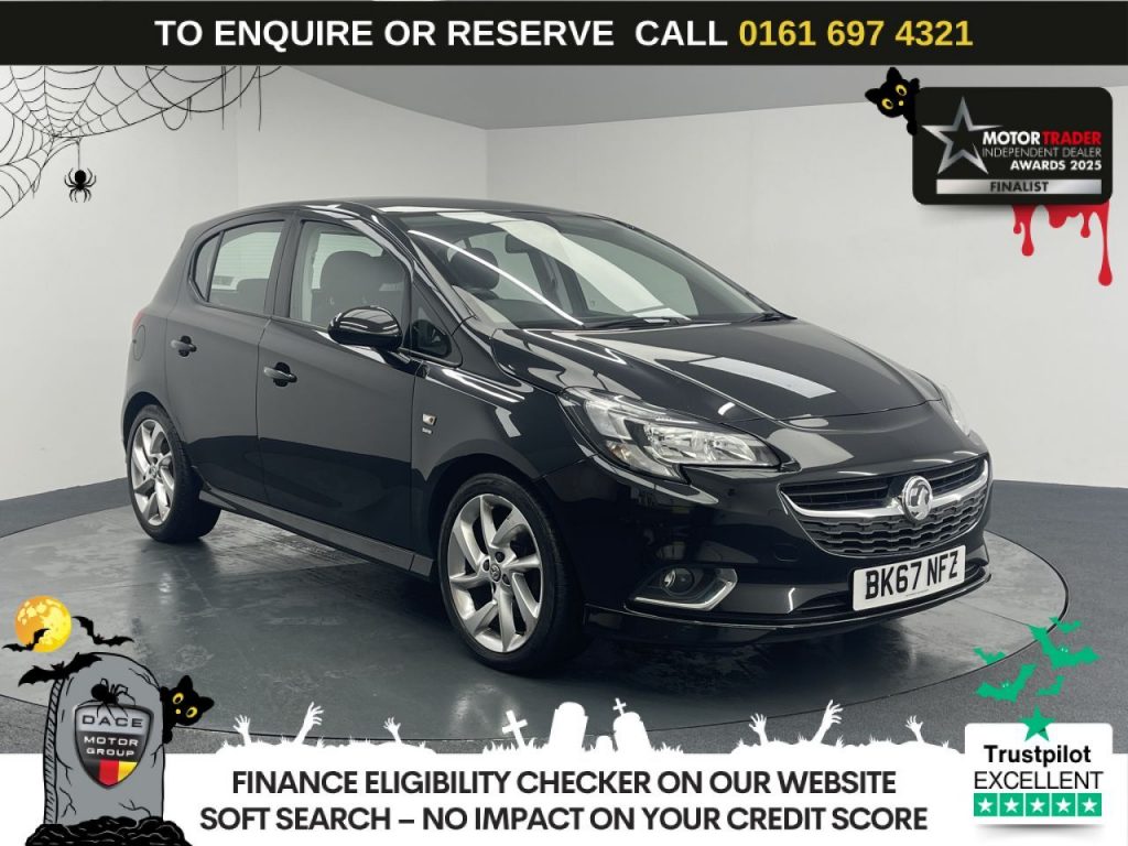 Used 2017 BLACK VAUXHALL CORSA Hatchback 1.0i Turbo ecoTEC SRi VX Line Hatchback 5dr Petrol Manual Euro 6 (s/s) (115 ps) (reg. 2017-11-13) for sale in Manchester