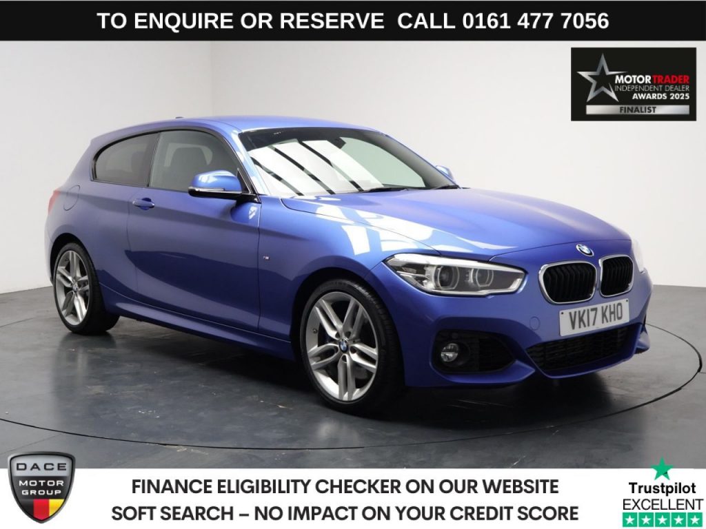Used 2017 BLUE BMW 1 SERIES Hatchback 1.5 118i M Sport Hatchback 3dr Petrol Auto Euro 6 (s/s) (136 ps) (reg. 2017-03-31) for sale in Stockport