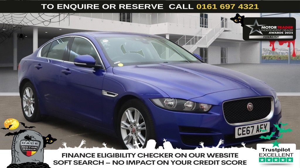 Used 2017 BLUE JAGUAR XE Saloon 2.0i Prestige Saloon 4dr Petrol Auto Euro 6 (s/s) (200 ps) (reg. 2017-10-26) for sale in Manchester