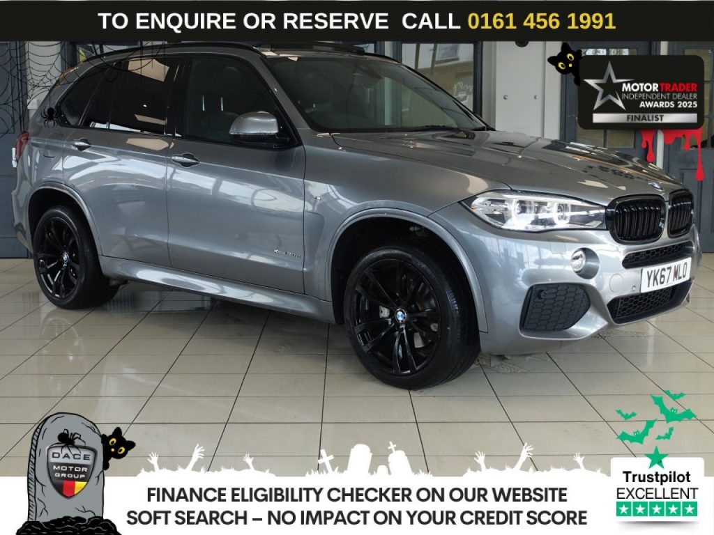 Used 2017 GREY BMW X5 SUV 3.0 30d M Sport SUV 5dr Diesel Auto xDrive Euro 6 (s/s) (258 ps) (reg. 2017-09-01) for sale in Wilmslow