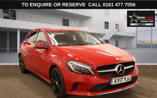 Used 2017 RED MERCEDES-BENZ A-CLASS Hatchback 1.6 A180 Sport (Premium) Hatchback 5dr Petrol 7G-DCT Euro 6 (s/s) (122 ps) (reg. 2017-03-24) for sale in Stockport