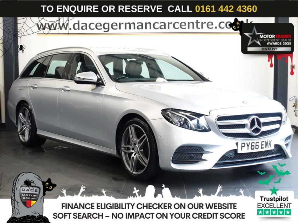 Used 2017 SILVER MERCEDES-BENZ E-CLASS Estate 2.0 E220d AMG Line Estate 5dr Diesel G-Tronic+ Euro 6 (s/s) (194 ps) (reg. 2017-02-15) for sale in Altrincham