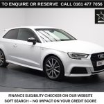 Used 2017 WHITE AUDI A3 Hatchback 2.0 TDI Black Edition Hatchback 3dr Diesel S Tronic Euro 6 (s/s) (150 ps) (reg. 2017-11-22) for sale in Stockport