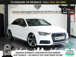 Used 2017 WHITE AUDI A4 Saloon 1.4 TFSI Black Edition Saloon 4dr Petrol Manual Euro 6 (s/s) (150 ps) (reg. 2017-12-18) for sale in Altrincham