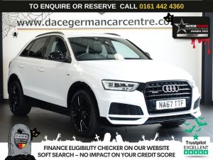 Used 2017 WHITE AUDI Q3 SUV 2.0 TDI Black Edition SUV 5dr Diesel Manual quattro Euro 6 (s/s) (184 ps) (reg. 2017-11-20) for sale in Altrincham
