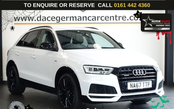 Used 2017 WHITE AUDI Q3 SUV 2.0 TDI Black Edition SUV 5dr Diesel Manual quattro Euro 6 (s/s) (184 ps) (reg. 2017-11-20) for sale in Altrincham
