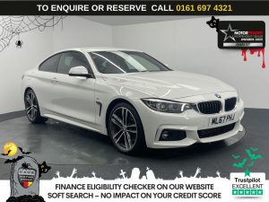 Used 2017 WHITE BMW 4 SERIES Coupe 2.0 420d M Sport Coupe 2dr Diesel Auto Euro 6 (s/s) (190 ps) (reg. 2017-10-30) for sale in Manchester