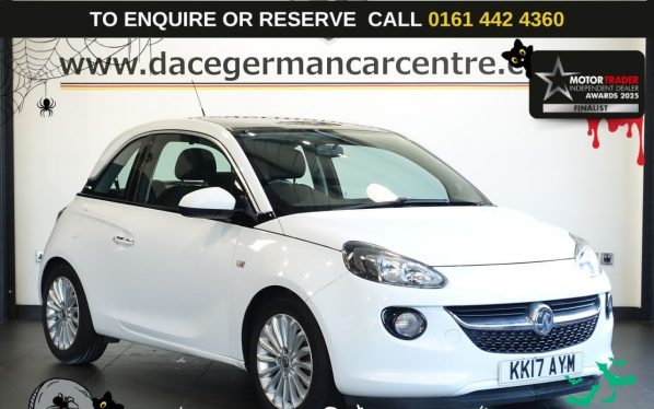 Used 2017 WHITE VAUXHALL ADAM Hatchback 1.2i GLAM Hatchback 3dr Petrol Manual Euro 6 (70 ps) (reg. 2017-06-30) for sale in Altrincham