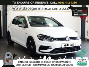 Used 2017 WHITE VOLKSWAGEN GOLF Hatchback 2.0 TSI R Hatchback 3dr Petrol Manual 4Motion Euro 6 (s/s) (310 ps) (reg. 2017-11-27) for sale in Altrincham