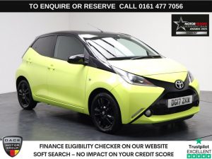 Used 2017 YELLOW TOYOTA AYGO Hatchback 1.0 VVT-i x-cite 3 Yellow Bi-Tone Hatchback 5dr Petrol Manual Euro 6 (68 ps) (reg. 2017-03-31) for sale in Stockport