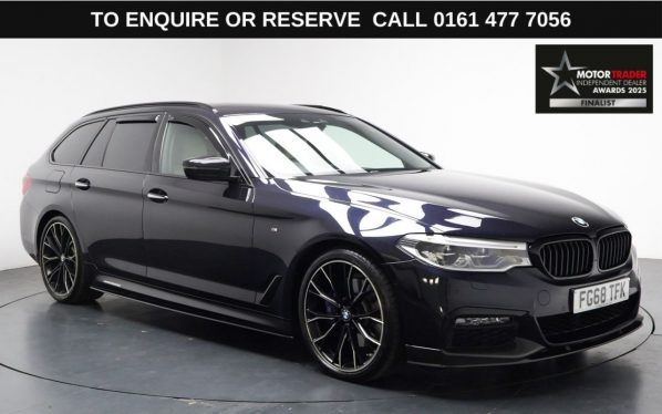 Used 2018 BLACK BMW 5 SERIES Estate 3.0 530d M Sport Touring 5dr Diesel Auto Euro 6 (s/s) (265 ps) (reg. 2018-10-09) for sale in Stockport