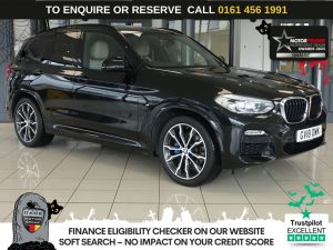 Used 2018 BLACK BMW X3 SUV 2.0 20d M Sport SUV 5dr Diesel Auto xDrive Euro 6 (s/s) (190 ps) (reg. 2018-06-27) for sale in Wilmslow