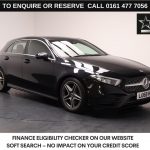 Used 2018 BLACK MERCEDES-BENZ A-CLASS Hatchback 1.3 A200 AMG Line Hatchback 5dr Petrol Manual Euro 6 (s/s) (163 ps) (reg. 2018-11-23) for sale in Stockport