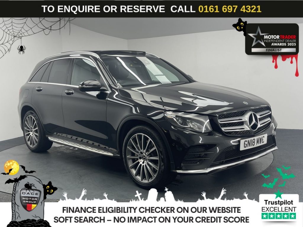 Used 2018 BLACK MERCEDES-BENZ GLC SUV 2.1 GLC220d AMG Line (Premium) SUV 5dr Diesel G-Tronic+ 4MATIC Euro 6 (s/s) (170 ps) (reg. 2018-07-31) for sale in Manchester