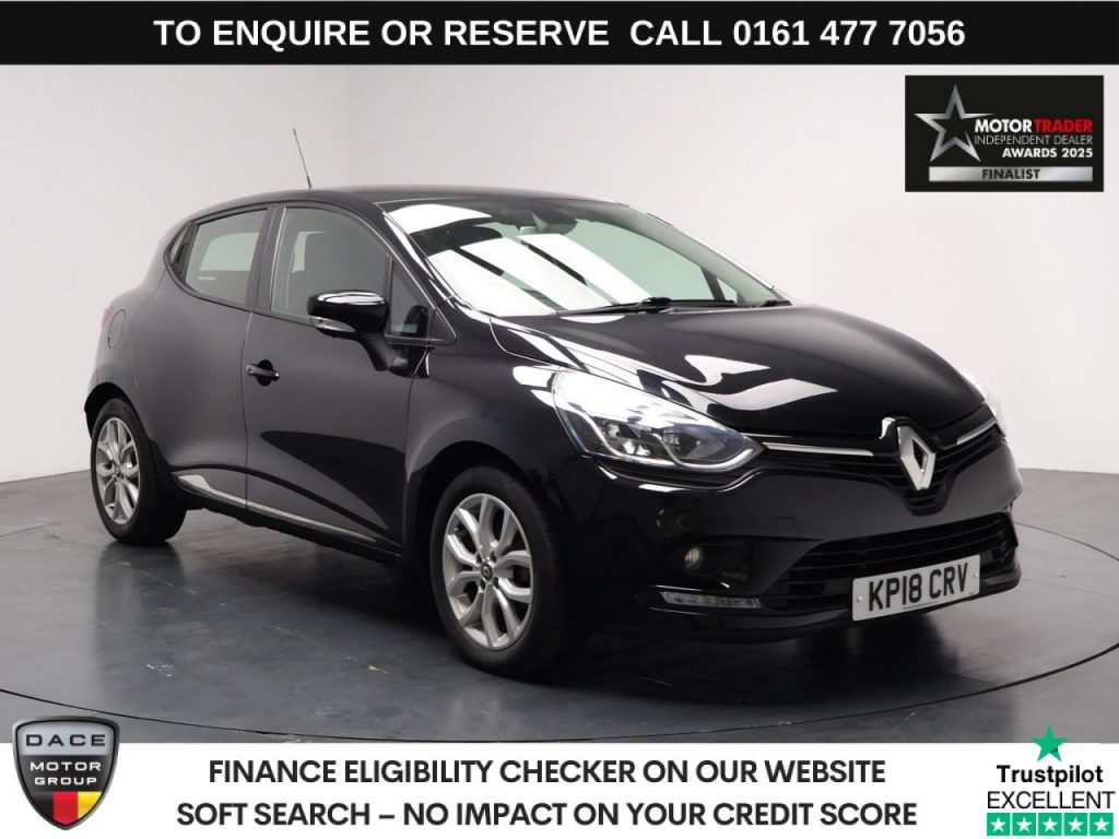 Used 2018 BLACK RENAULT CLIO Hatchback 1.2 16V Dynamique Nav Hatchback 5dr Petrol Manual Euro 6 (75 ps) (reg. 2018-03-29) for sale in Stockport