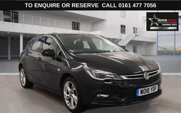 Used 2018 BLACK VAUXHALL ASTRA Hatchback 1.4i SRi Hatchback 5dr Petrol Manual Euro 6 (100 ps) (reg. 2018-06-29) for sale in Stockport