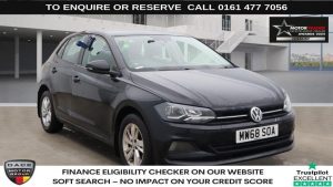 Used 2018 BLACK VOLKSWAGEN POLO Hatchback 1.0 EVO SE Hatchback 5dr Petrol Manual Euro 6 (s/s) (65 ps) (reg. 2018-12-21) for sale in Stockport