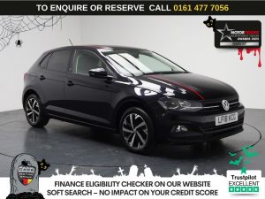 Used 2018 BLACK VOLKSWAGEN POLO Hatchback 1.0 TSI beats Hatchback 5dr Petrol DSG Euro 6 (s/s) (95 ps) (reg. 2018-04-28) for sale in Stockport
