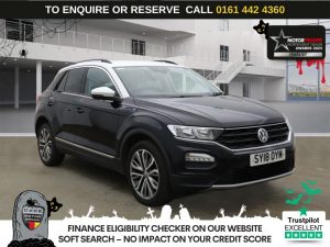 Used 2018 BLACK VOLKSWAGEN T-ROC SUV 1.0 TSI Design SUV 5dr Petrol Manual Euro 6 (s/s) (115 ps) £1245 EXTRAS (reg. 2018-03-30) for sale in Altrincham