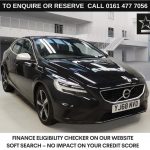 Used 2018 BLACK VOLVO V40 Hatchback 2.0 T2 GPF R-Design Nav Plus Hatchback 5dr Petrol Manual Euro 6 (s/s) (122 ps) (reg. 2018-10-11) for sale in Stockport