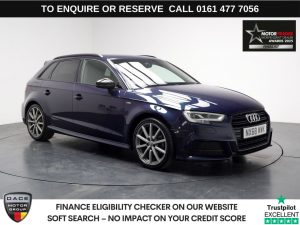 Used 2018 BLUE AUDI A3 Hatchback 1.5 TFSI CoD 35 Black Edition Sportback 5dr Petrol Manual Euro 6 (s/s) (150 ps) (reg. 2018-09-06) for sale in Stockport