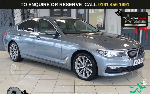 Used 2018 BLUE BMW 5 SERIES Saloon 3.0 530d SE Saloon 4dr Diesel Auto Euro 6 (s/s) (265 ps) (reg. 2018-03-31) for sale in Wilmslow
