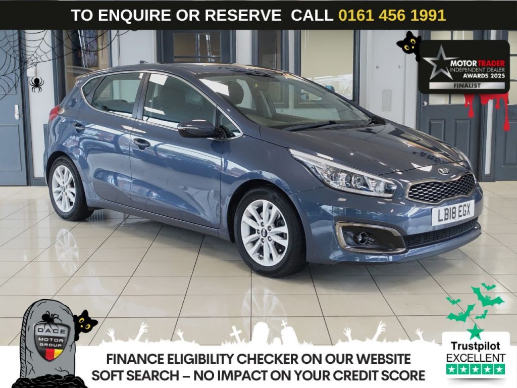 Used 2018 BLUE KIA CEED Hatchback 1.6 2 ISG Hatchback 5dr Petrol Manual Euro 6 (s/s) (133 bhp) (reg. 2018-07-02) for sale in Wilmslow