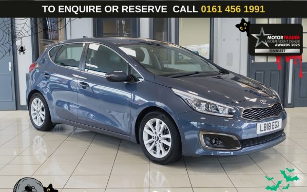 Used 2018 BLUE KIA CEED Hatchback 1.6 2 ISG Hatchback 5dr Petrol Manual Euro 6 (s/s) (133 bhp) (reg. 2018-07-02) for sale in Wilmslow