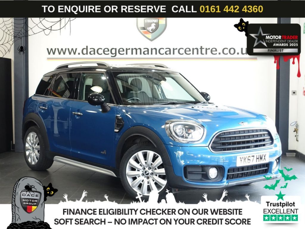Used 2018 BLUE MINI COUNTRYMAN SUV 1.5 Cooper SUV 5dr Petrol Manual ALL4 Euro 6 (s/s) (136 ps) £8850 EXTRAS (reg. 2018-01-19) for sale in Altrincham