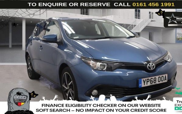 Used 2018 BLUE TOYOTA AURIS Hatchback 1.2 VVT-i Design Hatchback 5dr Petrol Manual Euro 6 (s/s) (116 ps) (reg. 2018-10-16) for sale in Wilmslow
