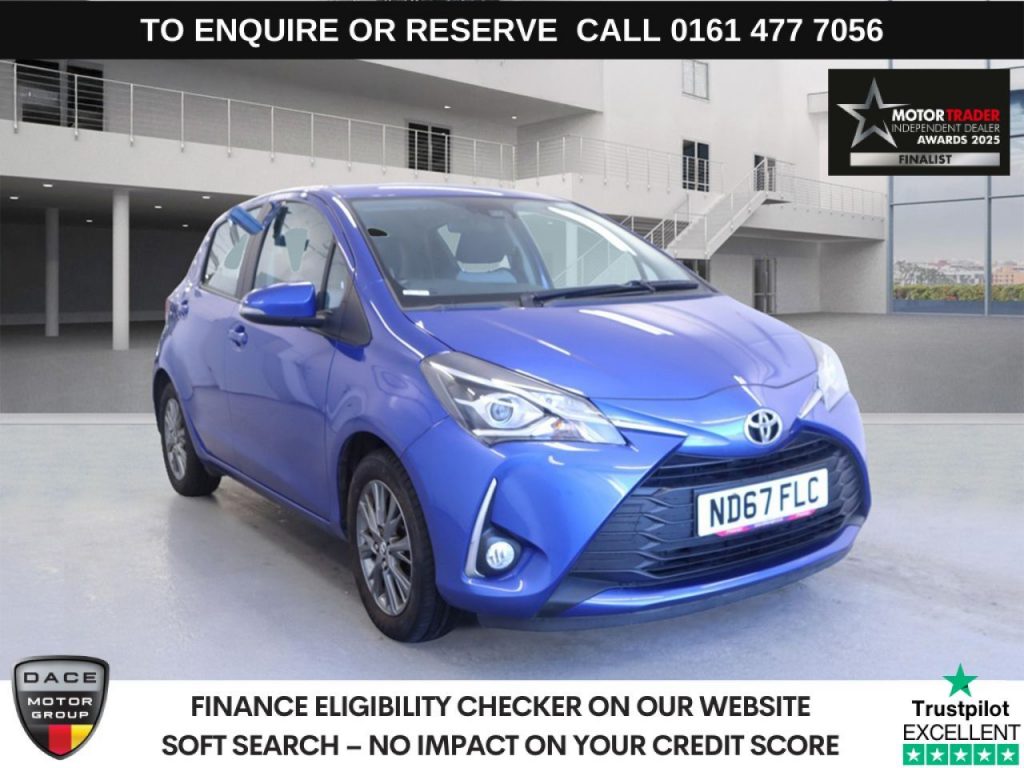 Used 2018 BLUE TOYOTA YARIS Hatchback 1.5 VVT-i Icon Hatchback 5dr Petrol CVT Euro 6 (111 ps) (reg. 2018-01-19) for sale in Stockport