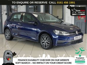 Used 2018 BLUE VOLKSWAGEN GOLF Hatchback 1.0 TSI SE Hatchback 5dr Petrol DSG Euro 6 (s/s) (110 bhp) (reg. 2018-03-09) for sale in Wilmslow