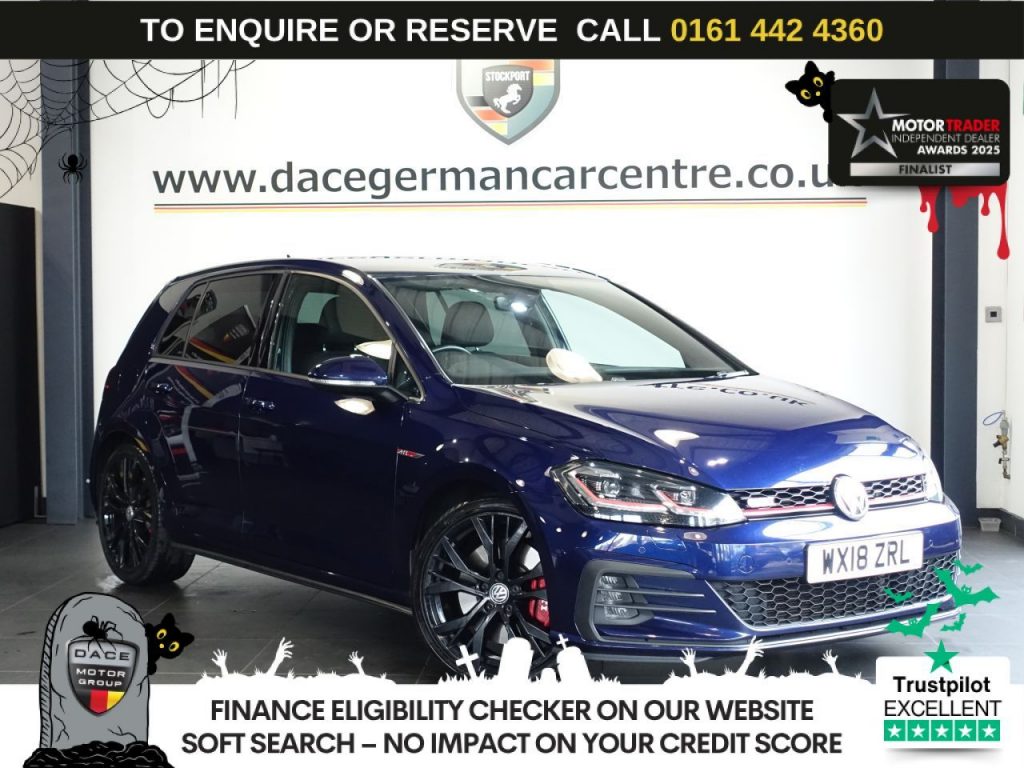 Used 2018 BLUE VOLKSWAGEN GOLF Hatchback 2.0 TSI GTI Performance Hatchback 5dr Petrol DSG Euro 6 (s/s) (245 ps) (reg. 2018-03-26) for sale in Altrincham