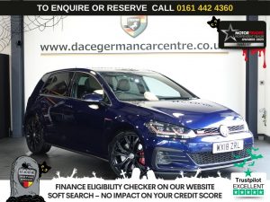 Used 2018 BLUE VOLKSWAGEN GOLF Hatchback 2.0 TSI GTI Performance Hatchback 5dr Petrol DSG Euro 6 (s/s) (245 ps) (reg. 2018-03-26) for sale in Altrincham