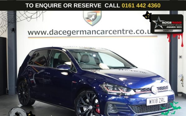 Used 2018 BLUE VOLKSWAGEN GOLF Hatchback 2.0 TSI GTI Performance Hatchback 5dr Petrol DSG Euro 6 (s/s) (245 ps) (reg. 2018-03-26) for sale in Altrincham