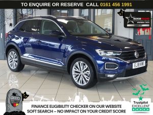 Used 2018 BLUE VOLKSWAGEN T-ROC SUV 1.5 TSI EVO SEL SUV 5dr Petrol Manual Euro 6 (s/s) (150 ps) (reg. 2018-04-27) for sale in Wilmslow